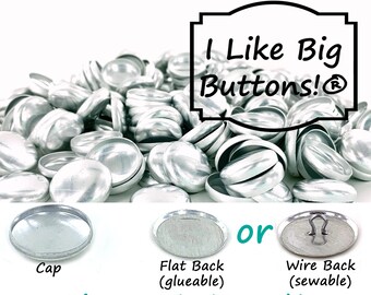 Size 30 Self Cover Buttons (3/4"): 25 Sets, FLAT or WIRE Back, Fabric Covered Buttons