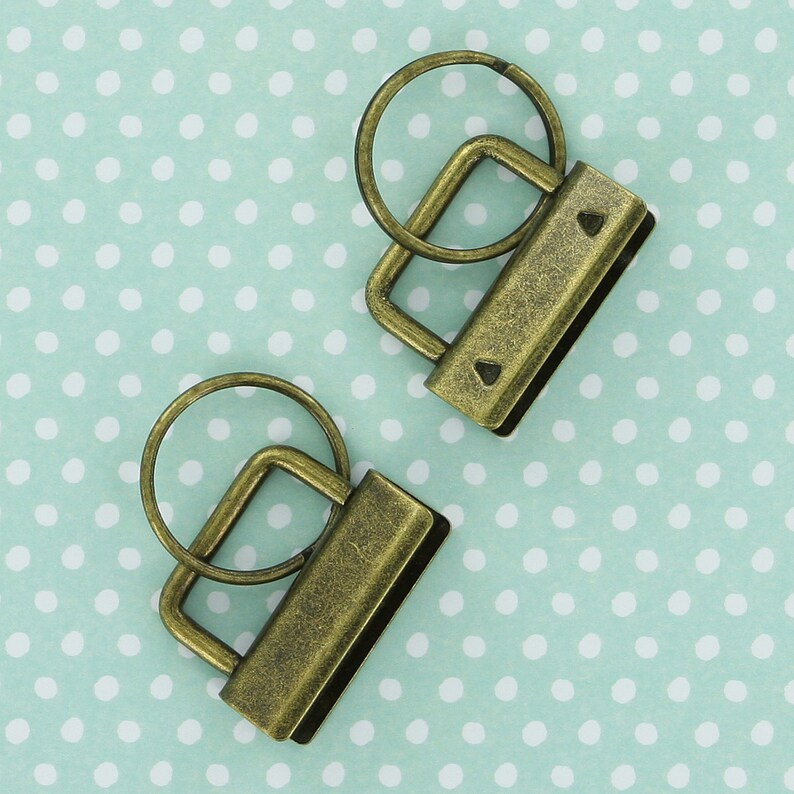 100 Sets ANTIQUE BRASS 1.25 INCH 32 mm Key Fob Hardware Etsy