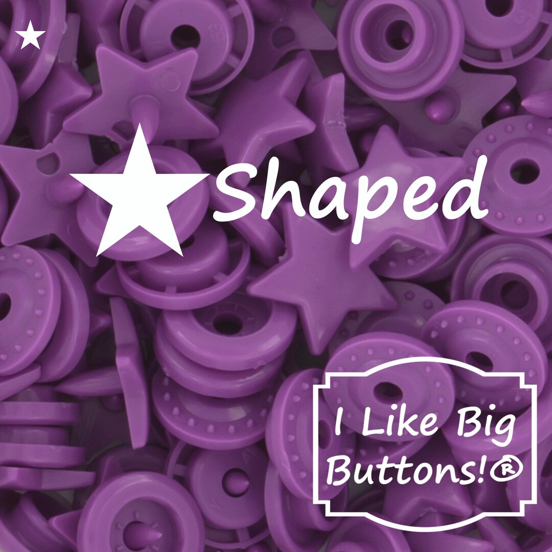 KAM Snaps STAR Shaped B41 Violet Purple KAM® Plastic Snaps Etsy