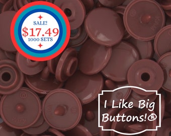 BiG SaLe! 1000 Sets Size 16 KAM Snaps **RUSTY BROWN** Kam® Snaps Plastic/Resin Plastic Buttons for Ribbon/Sewing/Doll Clothing/Snap T3