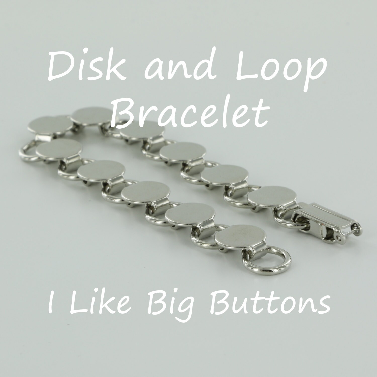 10 Disk and Loop 8.25 Inch Bracelet Blank With 9mm Gluepads Etsy