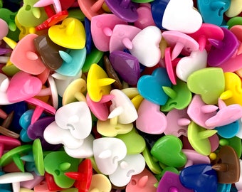 KAM Snaps HEART Mixed Bag: 100 Sets KAM® Plastic Snaps/Plastic Snap Sets (Heart Shaped) * 5% off orders over 50 dollars