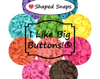 HEARTS KAM Plastic Snaps: *Heart Shaped* Glossy, Novelty No Sew Snap Buttons Size 20/T5