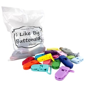 Plastic KAM Suspender Clips 100 Pieces KAM® Plastic Pacifier Clips/Suspenders/Tubie Clips/Soother/Paci/Dummy/Nuk/MAM/Bib/Toy Holder Clips
