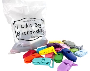 1 Inch Plastic KAM Suspender Clips: 100 Pieces *Choose Colors* KAM® Plastic Pacifier Clips, Duckbill