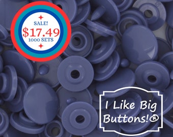 BiG SaLe! 1000 Sets Size 16 KAM Snaps **DENIM BLUE** Kam® Snaps Plastic/Resin Plastic Buttons for Ribbon/Sewing/Doll Clothing/Blue/Indigo T3