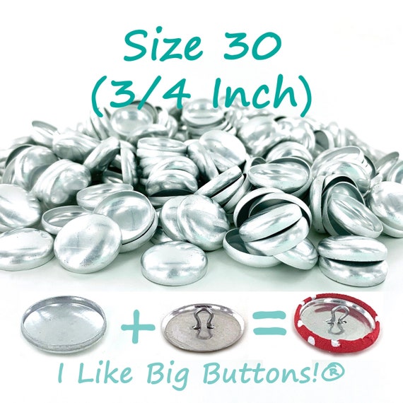 100 Sets Self Cover Button Kit 38mm Metal Aluminum Button with 2 Tools