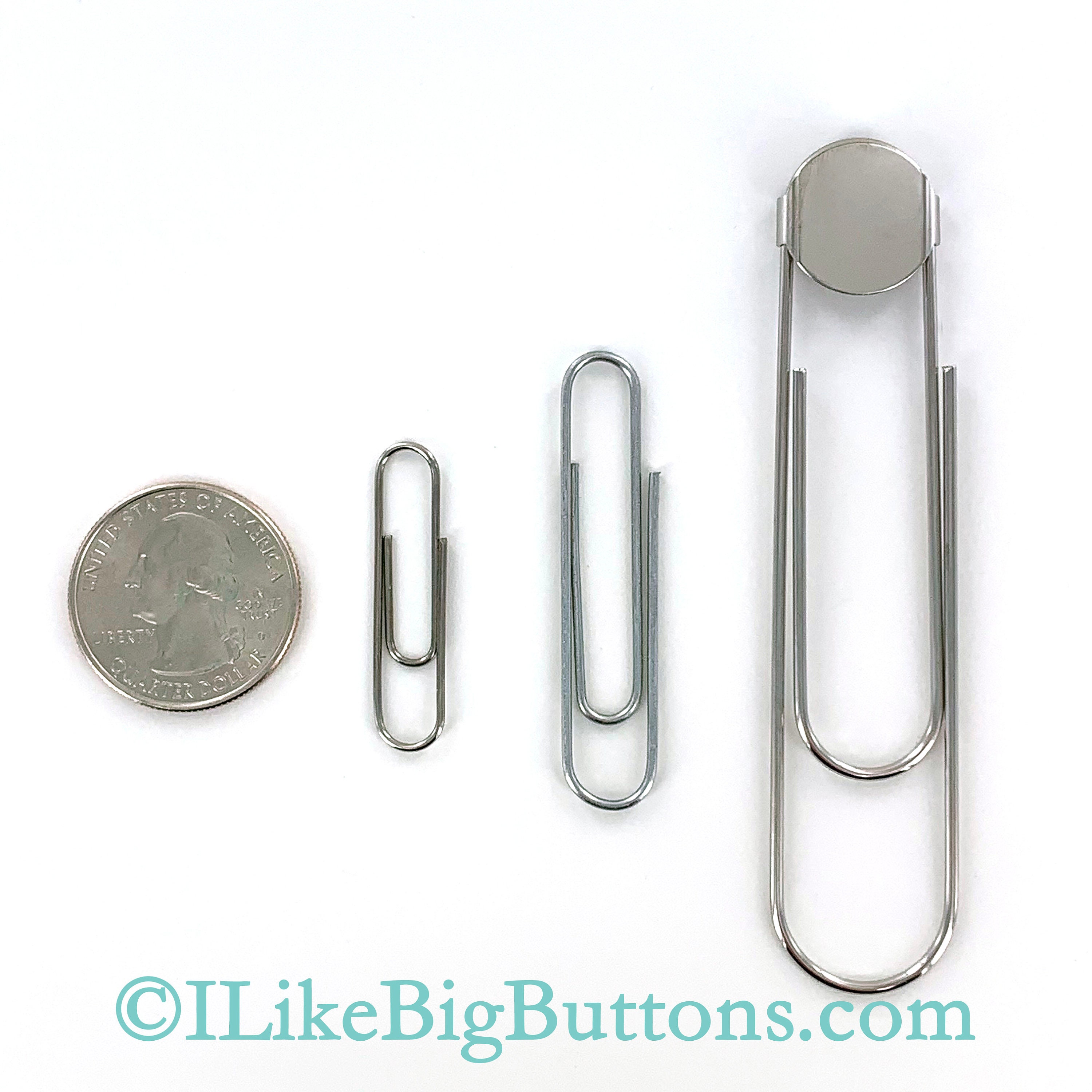 25 Large Paper Clip Bookmarkers With Glue Pad 3 1/2 Inch SEE