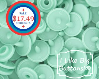 BiG SaLe! 1000 Sets Size 16 KAM Snaps  **PASTEL GREEN** Kam® Snaps Plastic/Resin Plastic Buttons for Ribbon/Sewing/Doll Clothing/Snap T3