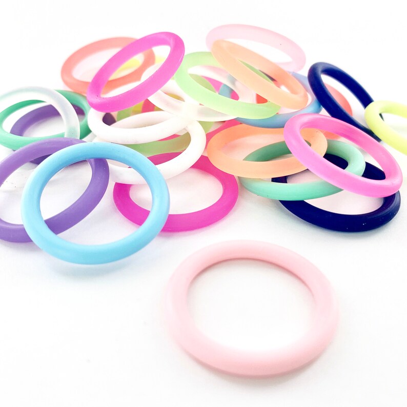 50 Orings Colorful Silicone Dummy / Pacifier Clips Adapters Etsy