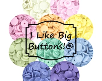 100 Sets KAM Plastic Snaps Starter Pack: 10 Colors, Size 20, Glossy, No Sew Snap Buttons - T5 KAM®