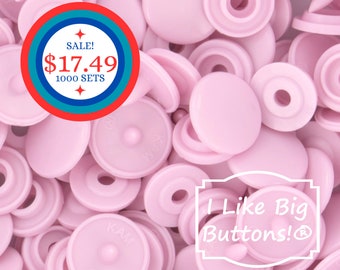 BiG SaLe! 1000 Sets Size 16 KAM Snaps  **PASTEL PINK** Kam® Snaps Plastic/Resin Plastic Buttons for Ribbon/Sewing/Doll Clothing/Snap/Red T3