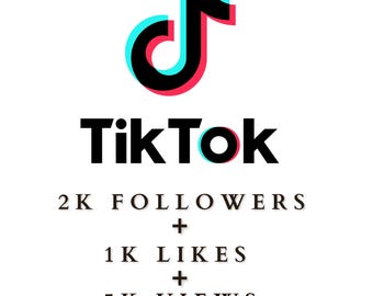 Servizio di crescita video su TikTok / 2.000 follower, 5.000 visualizzazioni, 1.000 Mi piace / Promozione sui social media