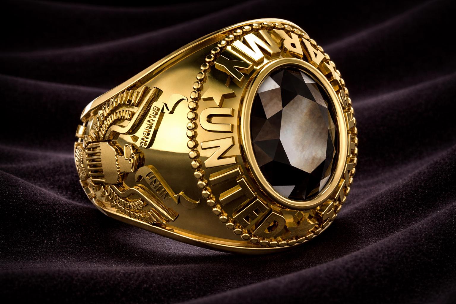 United States Army Ring, Men's Army Ring, US Military Ring, Black Army ...