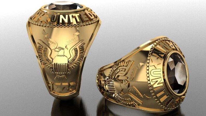 United States Army Ring, Men's Army Ring, US Military Ring, Black Army ...