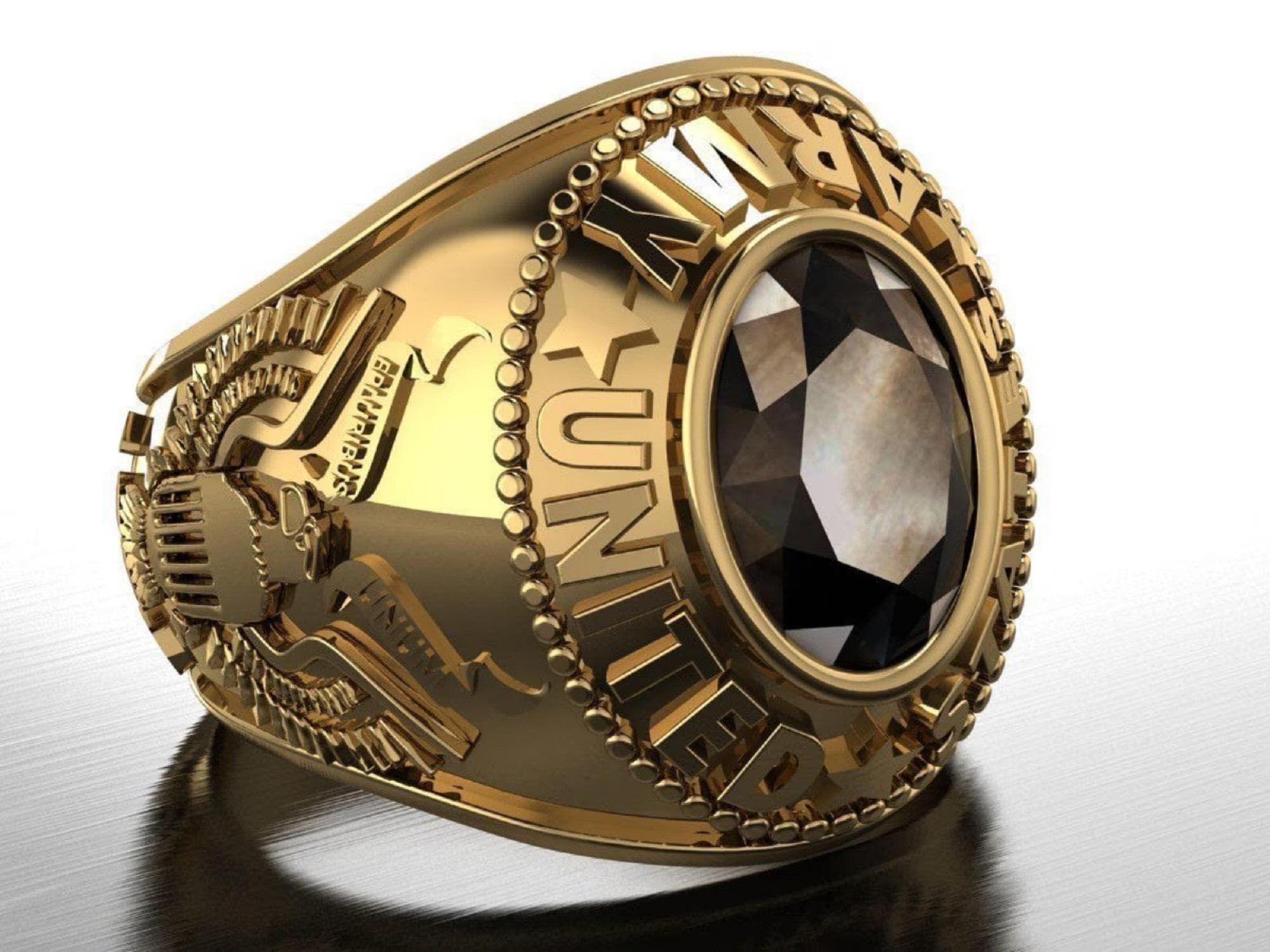 United States Army Ring, Men's Army Ring, US Military Ring, Black Army ...