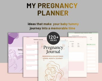 Pregnancy Planner Printable | Printable Pregnancy Journal | Pregnancy Organizer | 120+ Pages