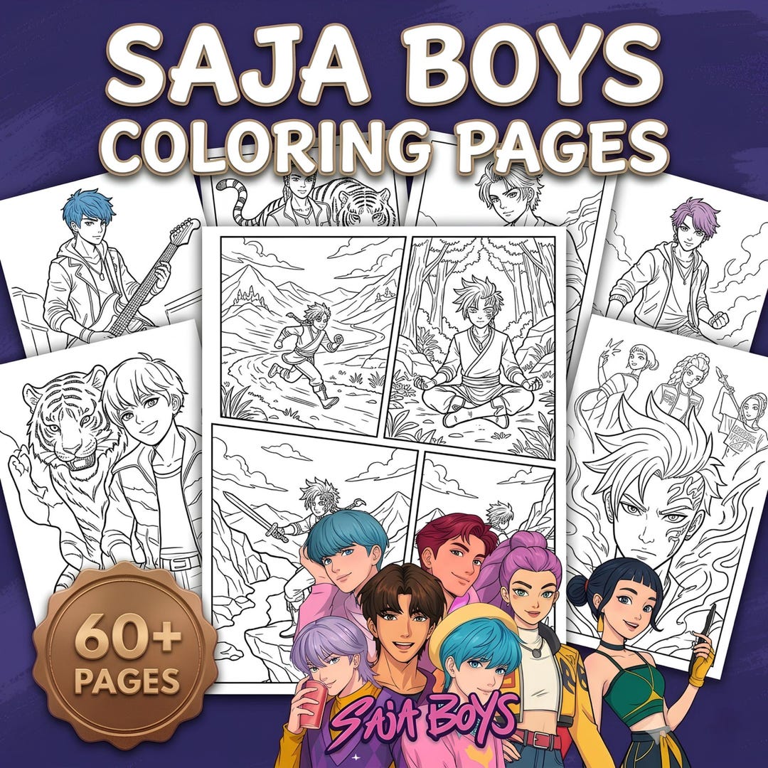 Saja Boys Coloring Pages, Coloring Book, Printable Coloring Sheets