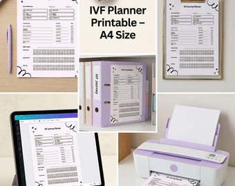 IVF Planner Printable PDF | Fertility Planner, Treatment Timeline, Medication tracker | Editable | Instant Download