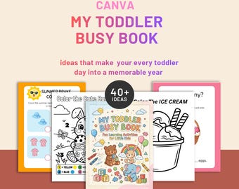 Ultimate Toddler Busy Book | 50+ Pages Learning Binder | Preschool Curriculum Activities | Montessori Toddler Learning Toy | Quiet book