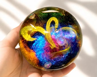 Custom Zodiac Galaxy Vortex Squishy | Food-grade silicone  | Zero Resistance Astrology Squishy| Custom Star Sign Gift | ASMR Sensory Squeeze