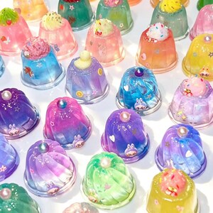 Gemstone Pudding Taba Squishy |Surprise Blind Box Color Jelly Fidget Toy | Kawaii Fake Dessert | Ultra Soft Creamy  ASMR Tactile Desk Pet