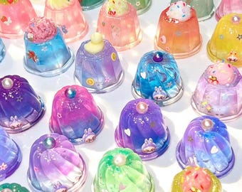 Gemstone Pudding Taba Squishy |Surprise Blind Box Color Jelly Fidget Toy | Kawaii Fake Dessert | Ultra Soft Creamy  ASMR Tactile Desk Pet