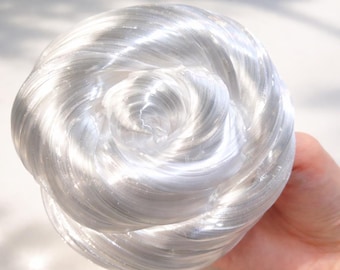 Slime transparente como el cristal líquido / Masilla de agua cristalina / Juguete antiestrés ASMR con burbujas / Slime transparente espeso / Juguete sensorial ASMR para aliviar el estrés