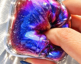 Color Shifting Galaxy Slime, Cosmic Chameleon ASMR Bubble Putty, Dreamy Nebula Clear Slime, Starry Night Fidget Toy, Ethereal Stress Relief