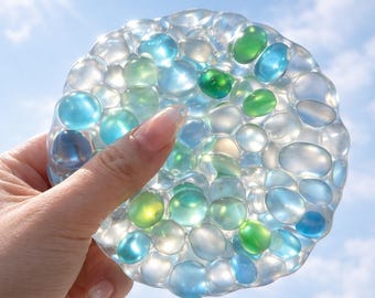 Pelota antiestrés con forma de joya / Cuentas sensoriales crujientes / Juguete antiestrés de piedras preciosas moldeables / Regalo táctil para aliviar la ansiedad | Taba Squishy