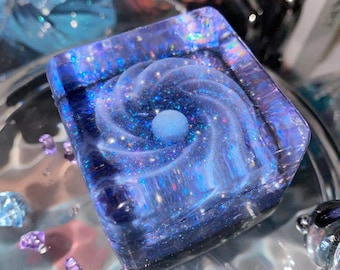 Holographic Galaxy Taba Squishy | Deep Space Cosmic Desk Pet | Holographic Nebula Adult Fidget Toy | Aesthetic Sensory Squeeze |ASMR Tactile