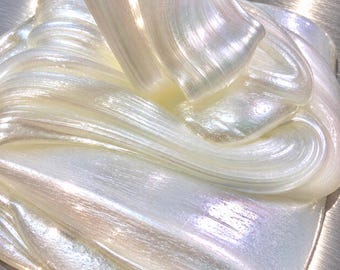Moonlight Pearl Liquid Glass Slime, Pearlescent ASMR Bubble Putty, Silky Glossy Fidget Toy, Aesthetic Stress Relief, ADHD Sensory Gift
