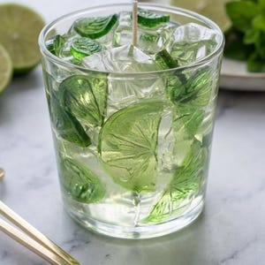 Icy Mojito Drink Candle, Realistic Fake Food Summer Decor, Soy Wax Aromatherapy