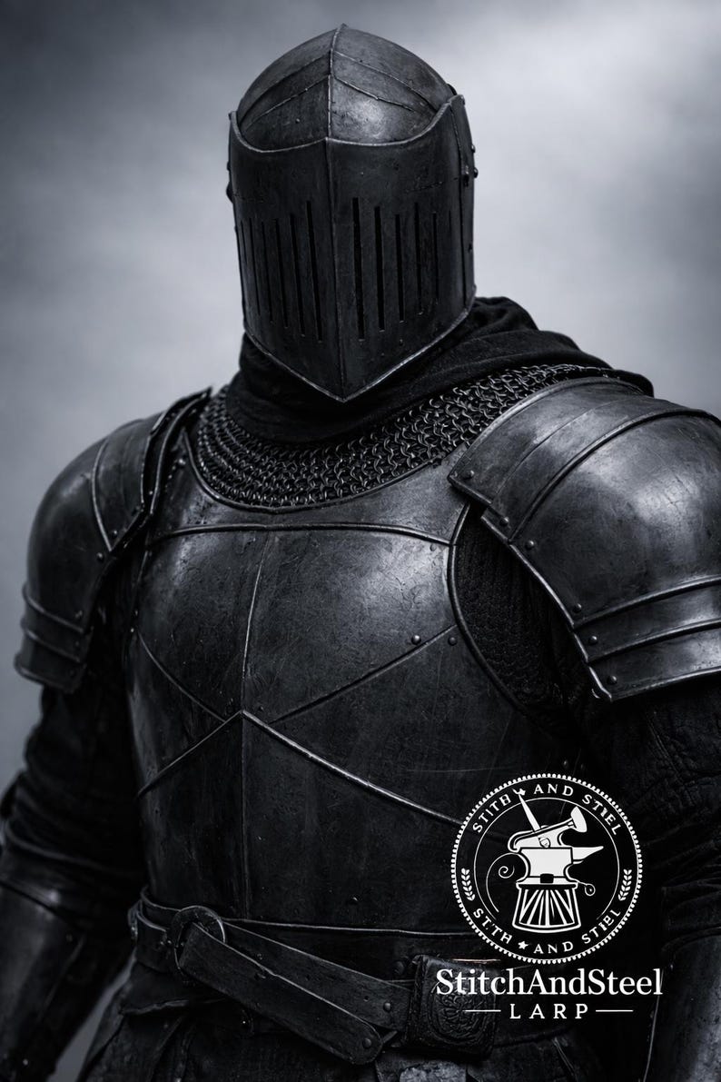 Black Knight Full Armor Suit – Medieval Steel Plate Armor With Cape ...