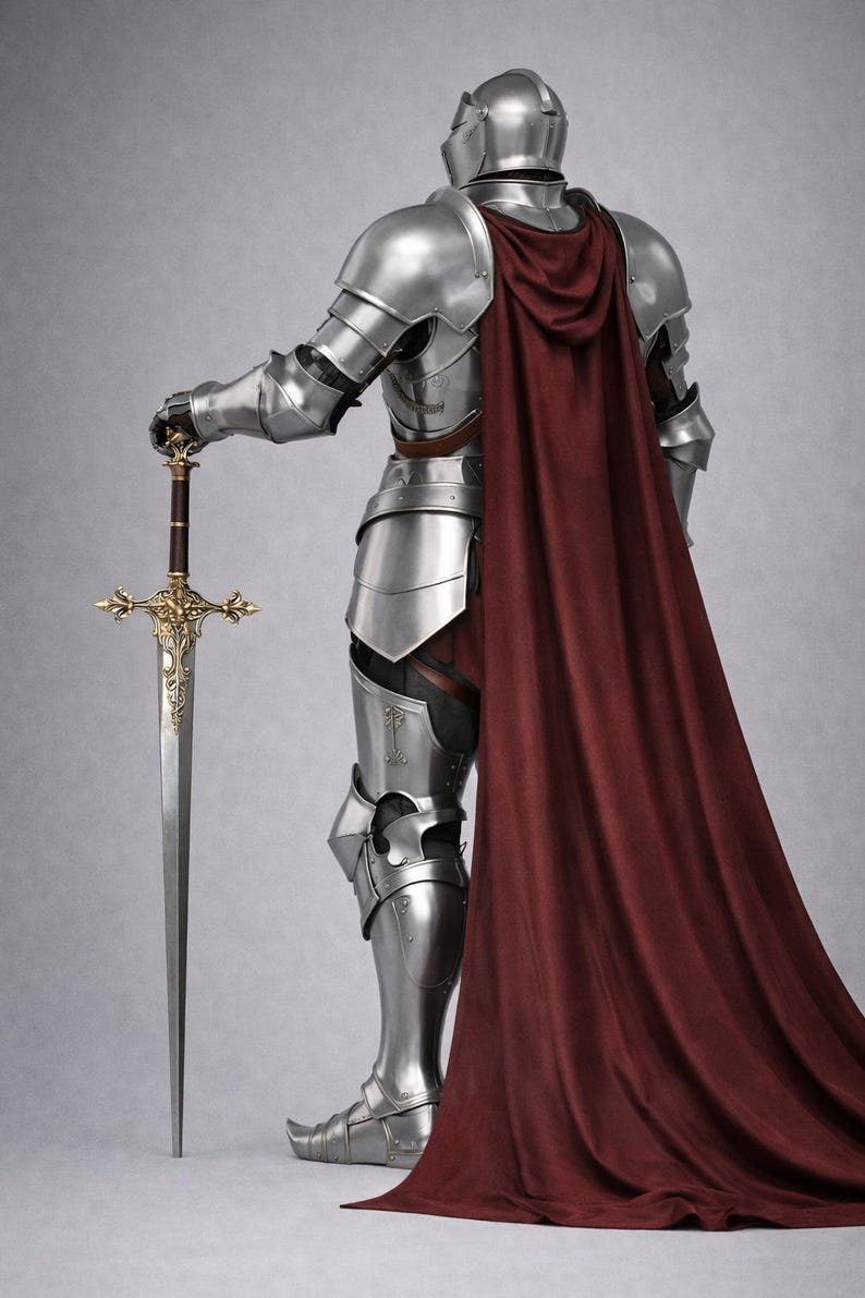 Medieval Knight Full Plate Armor Set– Handmade Steel Knight Armor Suit ...