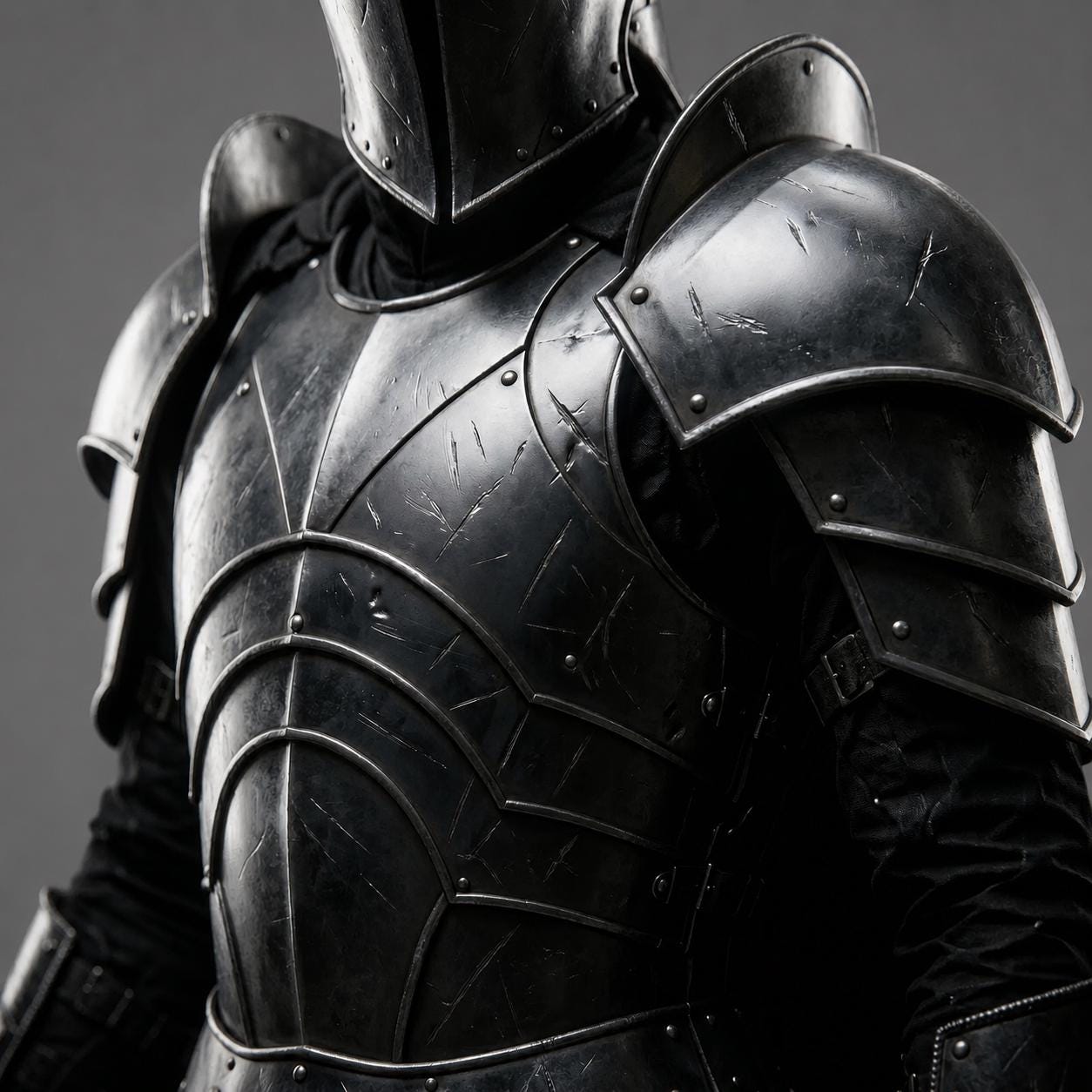 Black Knight Armor Set With Helmet | Medieval Full Body Armor Costume ...