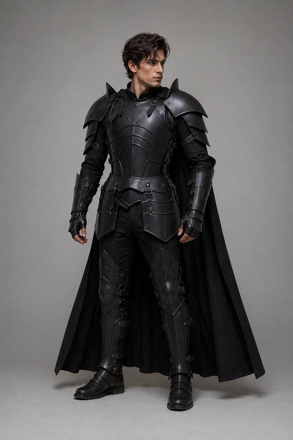 Black Knight Armor Set With Helmet | Medieval Full Body Armor Costume ...