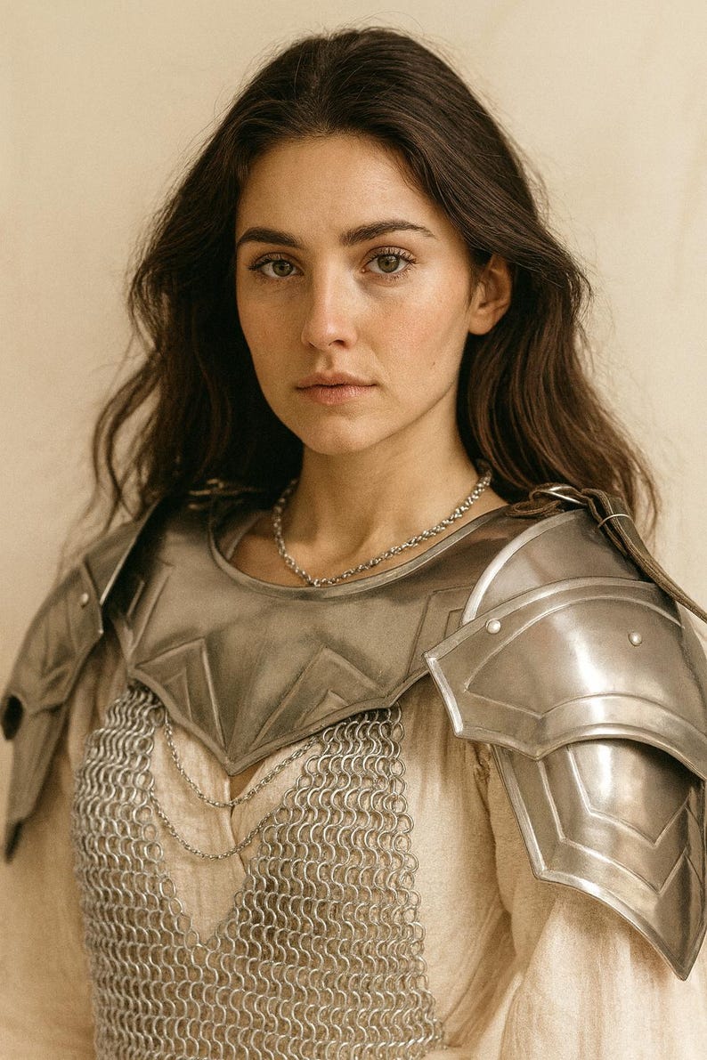 Medieval Female Chainmail Armor With Steel Shoulder Plates – Women ...