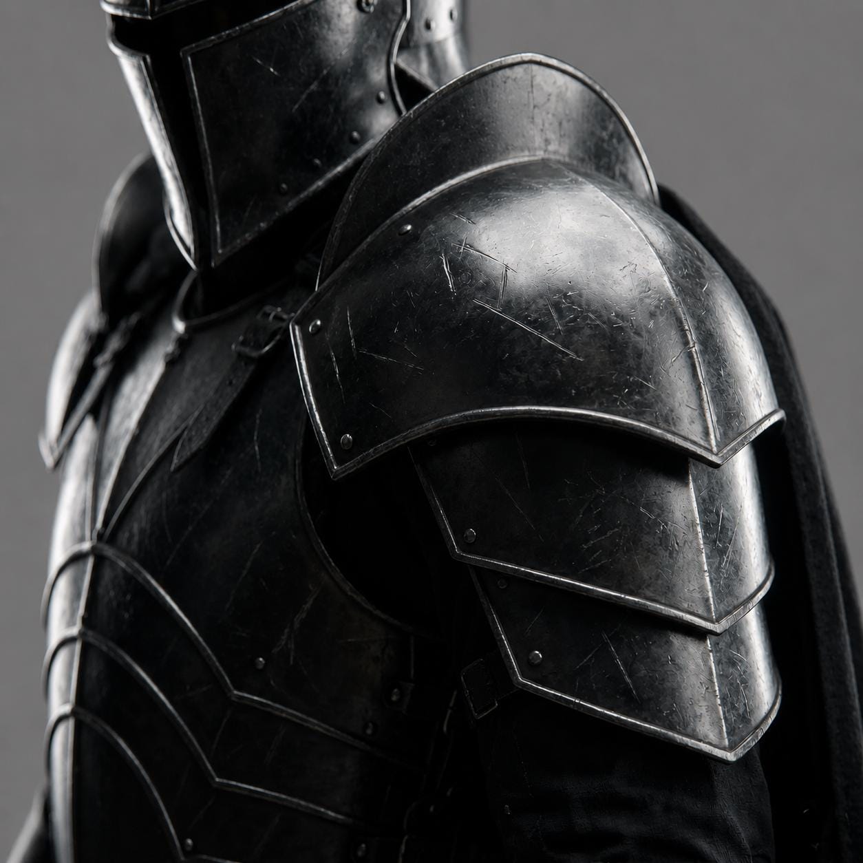 Black Knight Armor Set With Helmet | Medieval Full Body Armor Costume ...