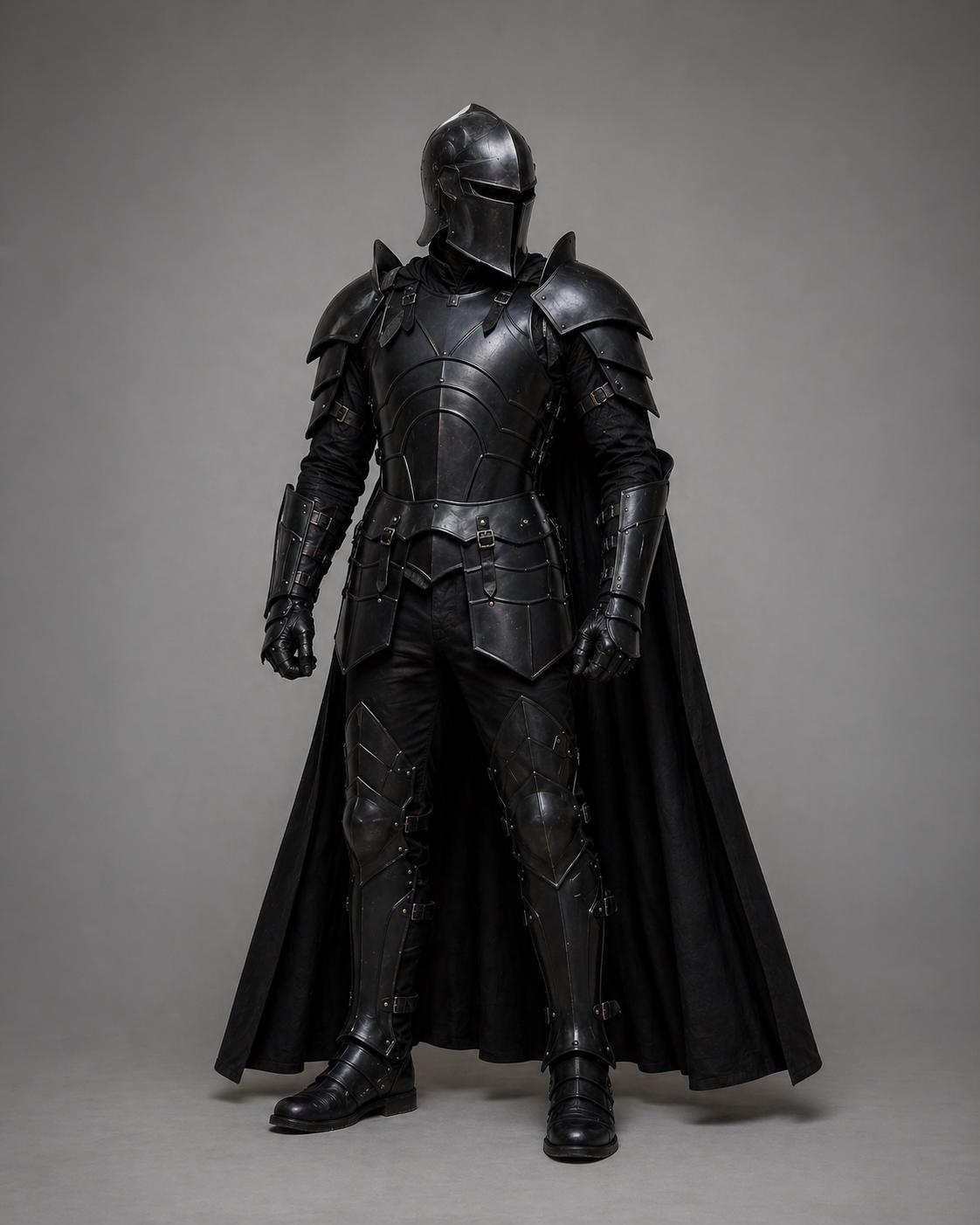 Black Knight Armor Set With Helmet | Medieval Full Body Armor Costume ...