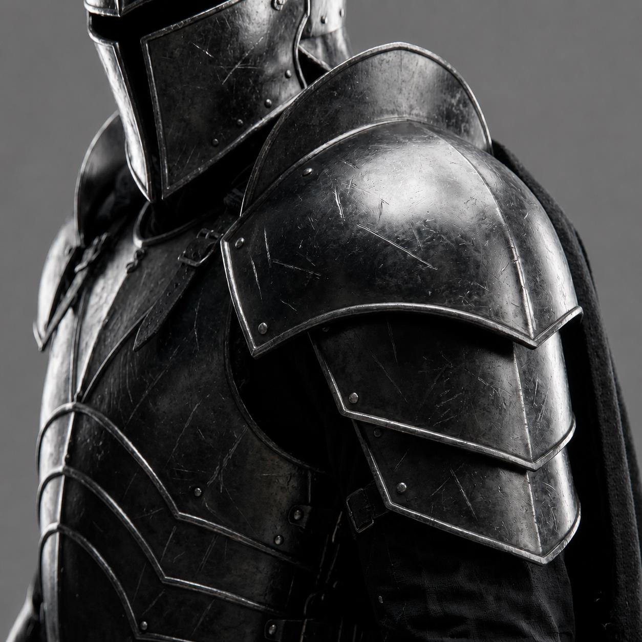Black Knight Armor Set With Helmet | Medieval Full Body Armor Costume ...