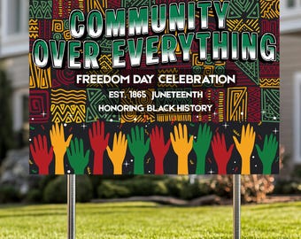 Juneteenth Yard Sign, Freedom Day Celebration, Black History Decor, African American Heritage Lawn Sign