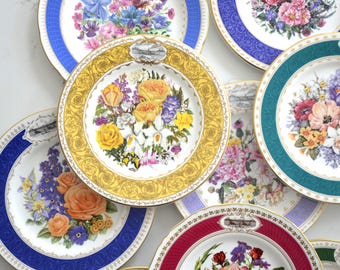 Vintage RHS Chechels Flower Show Sammlerteller | Fine Bone China Floral Teller | Königliche Gartenbaugesellschaft