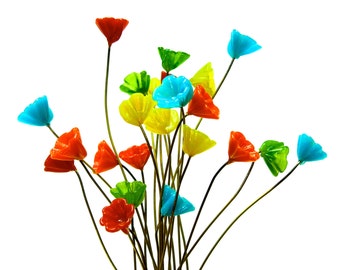 supply 14 colorful glass flower headpin millinery flower beads glass flowers handcrafted sku 20 b2 00007262 os no - Glass Flowers supply 14 colorful glass flower headpin millinery flower beads glass flowers handcrafted sku 20 b2 00007262 os no - Glass Flowers