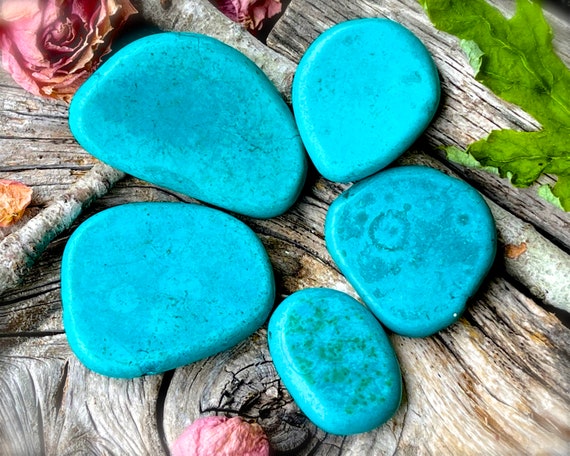 SUPPLY 5pcs Large Flat Stone Beads Jewelry Making Crafts Etsy