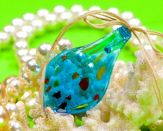 LIEFERUMFANG: Großer Glas Anhänger - ART Handgefertigter Anhänger - Glasschmuck
