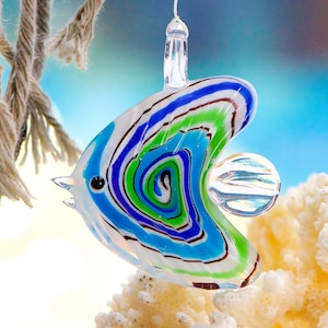 SUPPLY: Glass ART Fish Pendant Lampwork Fish Pendant  Handcrafted  Glass Jewelry Lamp Work