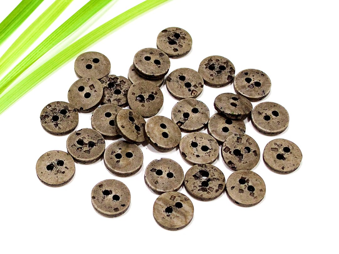 VINTAGE: 65pcs - Miniature Textured Buttons - Acrylic Buttons ...