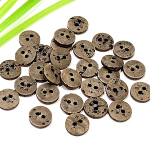 VINTAGE: 65pcs - Miniature Textured Buttons - Acrylic Buttons - Costumes - Crafts