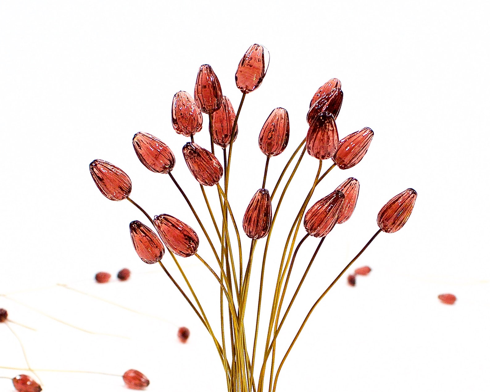 tulip glass head pins tulip glass head pins